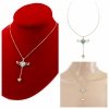 @1534 Złoty łańcuszek Austrian Crystal 40+5 naszyjnik pozłacany 14K Xuping serce skrzydła